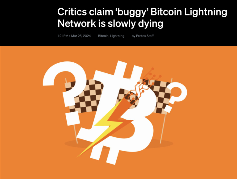 Critics claim buggy Bitcoin Lightning Network is slowly dying